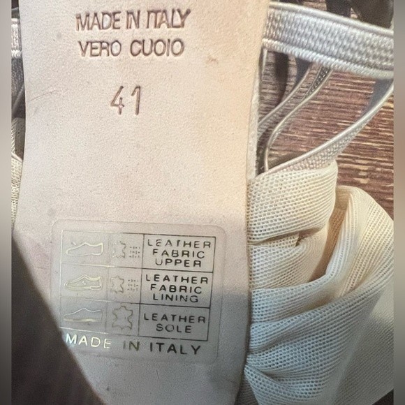 Authentic Fendi Beige Suede Strappy Platform Sandals Slingback Heels Size 11 - Picture 8 of 11